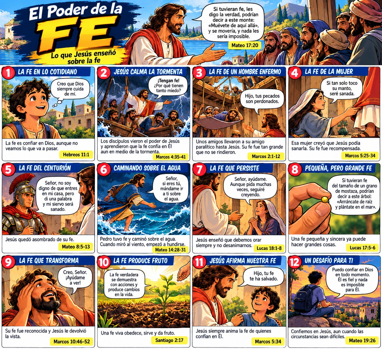 Cómic ilustrado El poder de la fe