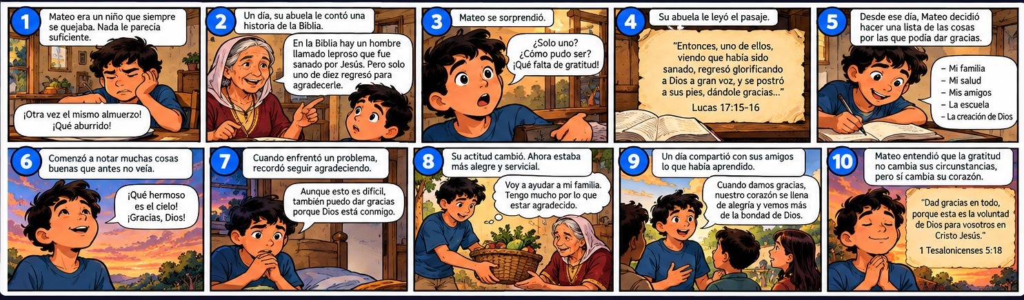 Cómic Un corazón agradecido